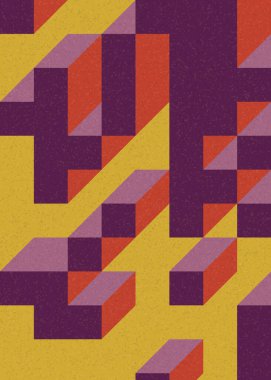 Edward Zajecs 2. Cubo 'nun 1971' deki uygulaması. Esasen 8 taştan oluşan bir Truchet fayans seti ve yerleştirme sanatı illüstrasyonu için kurallar  