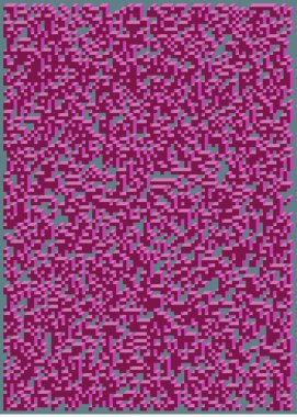 Edward Zajecs 2. Cubo 'nun 1971' deki uygulaması. Esasen 8 taştan oluşan bir Truchet fayans seti ve yerleştirme sanatı illüstrasyonu için kurallar 