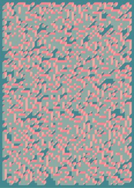 Edward Zajecs 2. Cubo 'nun 1971' deki uygulaması. Esasen 8 taştan oluşan bir Truchet fayans seti ve yerleştirme sanatı illüstrasyonu için kurallar 