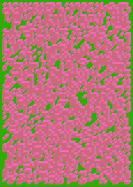 Edward Zajecs 2. Cubo 'nun 1971' deki uygulaması. Esasen 8 taştan oluşan bir Truchet fayans seti ve yerleştirme sanatı illüstrasyonu için kurallar  