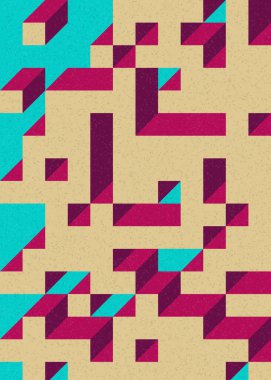 Edward Zajecs 2. Cubo 'nun 1971' deki uygulaması. Esasen 8 taştan oluşan bir Truchet fayans seti ve yerleştirme sanatı illüstrasyonu için kurallar 