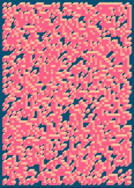 Edward Zajecs 2. Cubo 'nun 1971' deki uygulaması. Esasen 8 taştan oluşan bir Truchet fayans seti ve yerleştirme sanatı illüstrasyonu için kurallar 