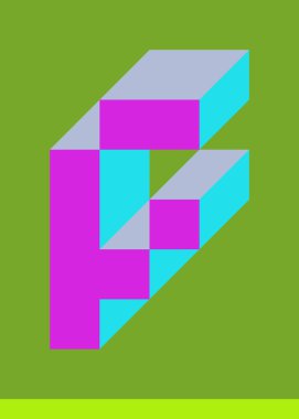 Edward Zajecs 2. Cubo 'nun 1971' deki uygulaması. Esasen 8 taştan oluşan bir Truchet fayans seti ve yerleştirme sanatı illüstrasyonu için kurallar 