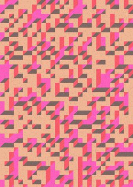 Edward Zajecs 2. Cubo 'nun 1971' deki uygulaması. Esasen 8 taştan oluşan bir Truchet fayans seti ve yerleştirme sanatı illüstrasyonu için kurallar 