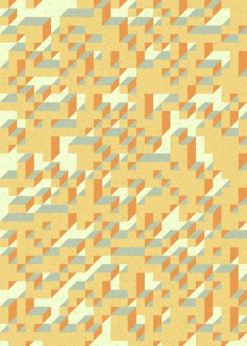 Edward Zajecs 2. Cubo 'nun 1971' deki uygulaması. Esasen 8 taştan oluşan bir Truchet fayans seti ve yerleştirme sanatı illüstrasyonu için kurallar 