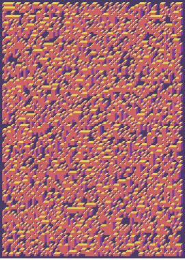 Edward Zajecs 2. Cubo 'nun 1971' deki uygulaması. Esasen 8 taştan oluşan bir Truchet fayans seti ve yerleştirme sanatı illüstrasyonu için kurallar 