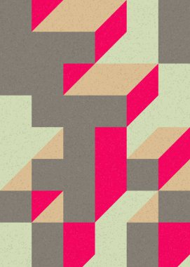 Edward Zajecs 2. Cubo 'nun 1971' deki uygulaması. Esasen 8 taştan oluşan bir Truchet fayans seti ve yerleştirme sanatı illüstrasyonu için kurallar  