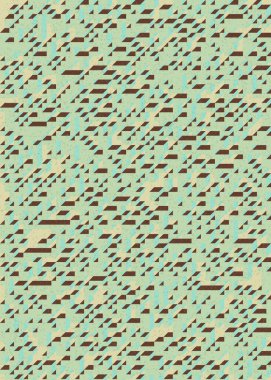 Edward Zajecs 2. Cubo 'nun 1971' deki uygulaması. Esasen 8 taştan oluşan bir Truchet fayans seti ve yerleştirme sanatı illüstrasyonu için kurallar 