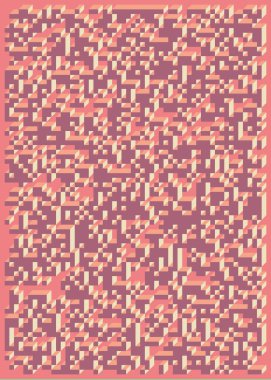 Edward Zajecs 2. Cubo 'nun 1971' deki uygulaması. Esasen 8 taştan oluşan bir Truchet fayans seti ve yerleştirme sanatı illüstrasyonu için kurallar  