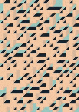 Edward Zajecs 2. Cubo 'nun 1971' deki uygulaması. Esasen 8 taştan oluşan bir Truchet fayans seti ve yerleştirme sanatı illüstrasyonu için kurallar  