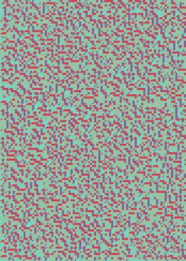 Edward Zajecs 2. Cubo 'nun 1971' deki uygulaması. Esasen 8 taştan oluşan bir Truchet fayans seti ve yerleştirme sanatı illüstrasyonu için kurallar 