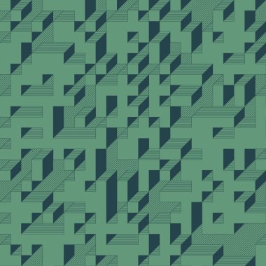 Edward Zajecs 2. Cubo 'nun 1971' deki uygulaması. Esasen 8 taştan oluşan bir Truchet fayans seti ve yerleştirme sanatı illüstrasyonu için kurallar  