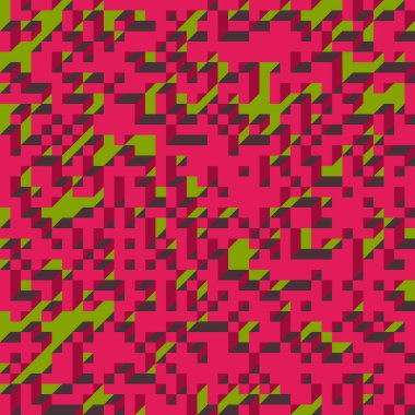 Edward Zajecs 2. Cubo 'nun 1971' deki uygulaması. Esasen 8 taştan oluşan bir Truchet fayans seti ve yerleştirme sanatı illüstrasyonu için kurallar 