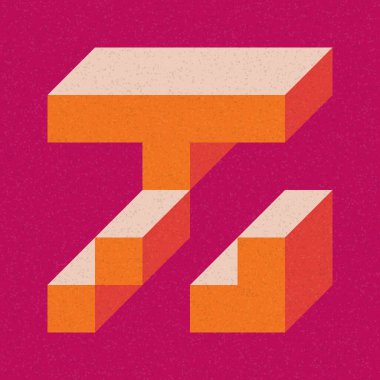 Edward Zajecs 2. Cubo 'nun 1971' deki uygulaması. Esasen 8 taştan oluşan bir Truchet fayans seti ve yerleştirme sanatı illüstrasyonu için kurallar  