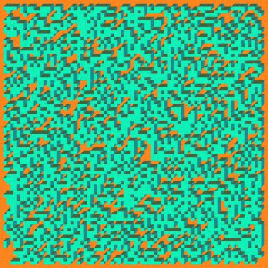 Edward Zajecs 2. Cubo 'nun 1971' deki uygulaması. Esasen 8 taştan oluşan bir Truchet fayans seti ve yerleştirme sanatı illüstrasyonu için kurallar  