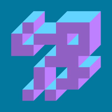 Edward Zajecs 2. Cubo 'nun 1971' deki uygulaması. Esasen 8 taştan oluşan bir Truchet fayans seti ve yerleştirme sanatı illüstrasyonu için kurallar  