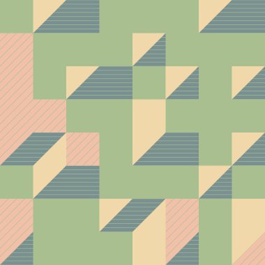 Edward Zajecs 2. Cubo 'nun 1971' deki uygulaması. Esasen 8 taştan oluşan bir Truchet fayans seti ve yerleştirme sanatı illüstrasyonu için kurallar 