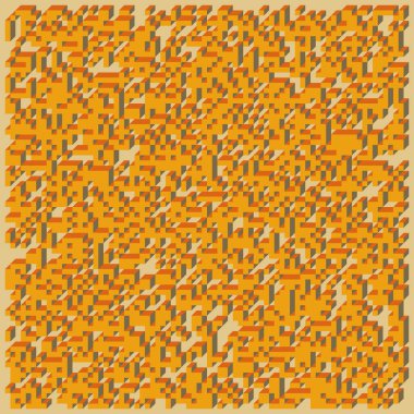 Edward Zajecs 2. Cubo 'nun 1971' deki uygulaması. Esasen 8 taştan oluşan bir Truchet fayans seti ve yerleştirme sanatı illüstrasyonu için kurallar 