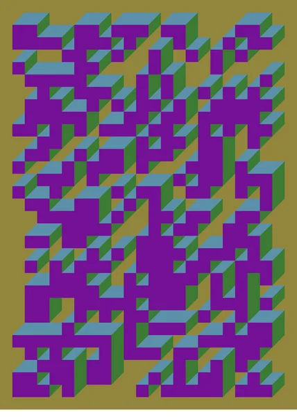 Umsetzung Von Edward Zajecs Cubo Aus Dem Jahr 1971 Wesentlichen — Stockvektor