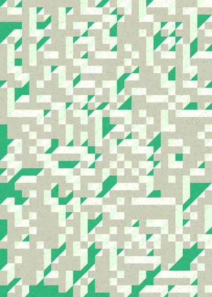 Edward Zajecs 2. Cubo 'nun 1971' deki uygulaması. Esasen 8 taştan oluşan bir Truchet fayans seti ve yerleştirme sanatı illüstrasyonu için kurallar  