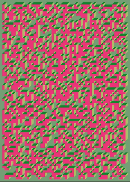 Mise Œuvre Edward Zajecs Cubo Partir 1971 Essentiellement Ensemble Tuiles — Image vectorielle