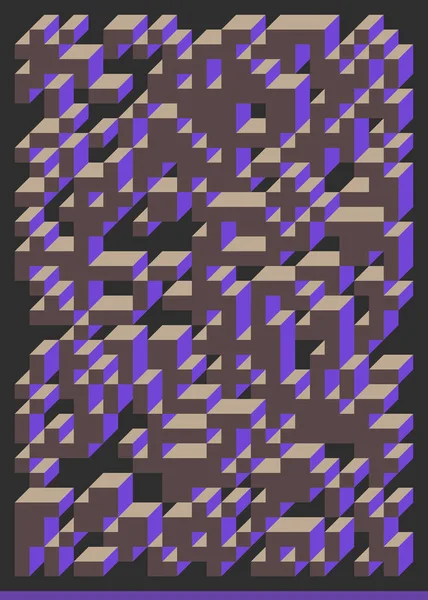 Edward Zajecs 2. Cubo 'nun 1971' deki uygulaması. Esasen 8 taştan oluşan bir Truchet fayans seti ve yerleştirme sanatı illüstrasyonu için kurallar 