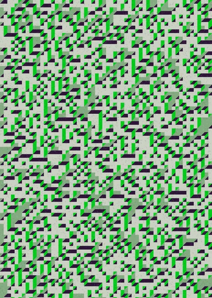 Edward Zajecs 2. Cubo 'nun 1971' deki uygulaması. Esasen 8 taştan oluşan bir Truchet fayans seti ve yerleştirme sanatı illüstrasyonu için kurallar 