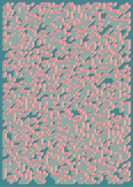 Edward Zajecs 2. Cubo 'nun 1971' deki uygulaması. Esasen 8 taştan oluşan bir Truchet fayans seti ve yerleştirme sanatı illüstrasyonu için kurallar 