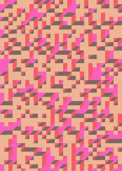 Edward Zajecs 2. Cubo 'nun 1971' deki uygulaması. Esasen 8 taştan oluşan bir Truchet fayans seti ve yerleştirme sanatı illüstrasyonu için kurallar 