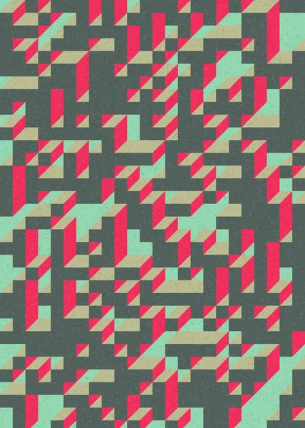 Edward Zajecs 2. Cubo 'nun 1971' deki uygulaması. Esasen 8 taştan oluşan bir Truchet fayans seti ve yerleştirme sanatı illüstrasyonu için kurallar 