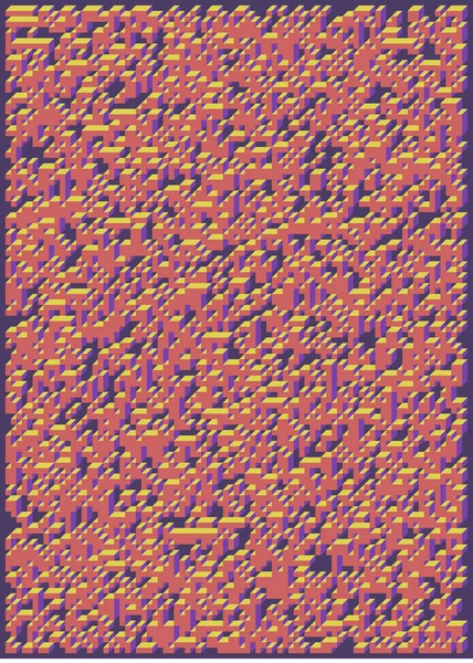 Edward Zajecs 2. Cubo 'nun 1971' deki uygulaması. Esasen 8 taştan oluşan bir Truchet fayans seti ve yerleştirme sanatı illüstrasyonu için kurallar 