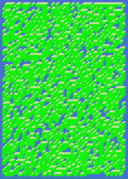 Edward Zajecs 2. Cubo 'nun 1971' deki uygulaması. Esasen 8 taştan oluşan bir Truchet fayans seti ve yerleştirme sanatı illüstrasyonu için kurallar 