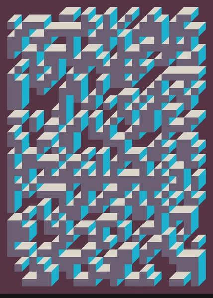 Edward Zajecs 2. Cubo 'nun 1971' deki uygulaması. Esasen 8 taştan oluşan bir Truchet fayans seti ve yerleştirme sanatı illüstrasyonu için kurallar  