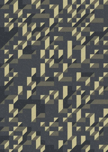 Edward Zajecs 2. Cubo 'nun 1971' deki uygulaması. Esasen 8 taştan oluşan bir Truchet fayans seti ve yerleştirme sanatı illüstrasyonu için kurallar 