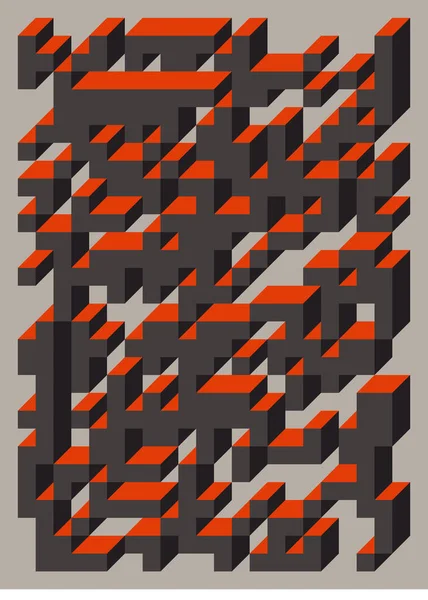 Edward Zajecs 2. Cubo 'nun 1971' deki uygulaması. Esasen 8 taştan oluşan bir Truchet fayans seti ve yerleştirme sanatı illüstrasyonu için kurallar 