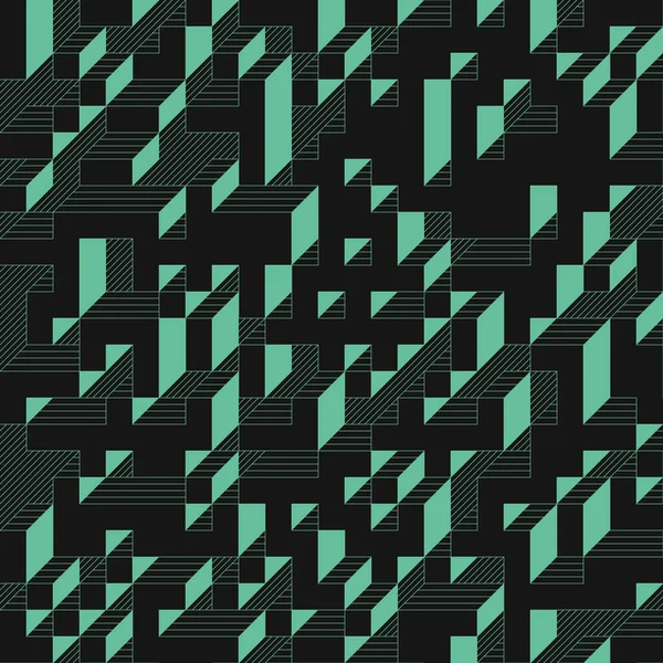 Edward Zajecs 2. Cubo 'nun 1971' deki uygulaması. Esasen 8 taştan oluşan bir Truchet fayans seti ve yerleştirme sanatı illüstrasyonu için kurallar 