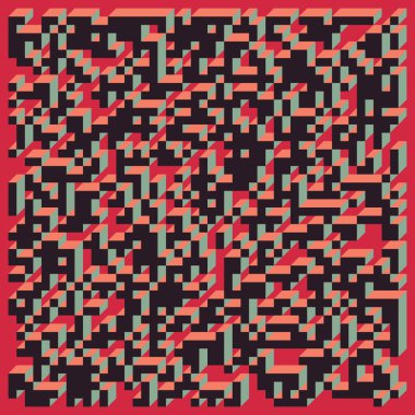 Edward Zajecs 2. Cubo 'nun 1971' deki uygulaması. Esasen 8 taştan oluşan bir Truchet fayans seti ve yerleştirme sanatı illüstrasyonu için kurallar 