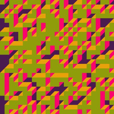 Edward Zajecs 2. Cubo 'nun 1971' deki uygulaması. Esasen 8 taştan oluşan bir Truchet fayans seti ve yerleştirme sanatı illüstrasyonu için kurallar 