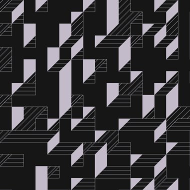 Edward Zajecs 2. Cubo 'nun 1971' deki uygulaması. Esasen 8 taştan oluşan bir Truchet fayans seti ve yerleştirme sanatı illüstrasyonu için kurallar 