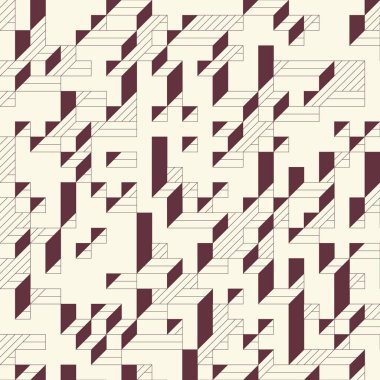 Edward Zajecs 2. Cubo 'nun 1971' deki uygulaması. Esasen 8 taştan oluşan bir Truchet fayans seti ve yerleştirme sanatı illüstrasyonu için kurallar  