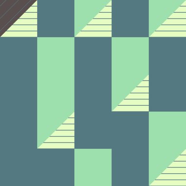 Edward Zajecs 2. Cubo 'nun 1971' deki uygulaması. Esasen 8 taştan oluşan bir Truchet fayans seti ve yerleştirme sanatı illüstrasyonu için kurallar 