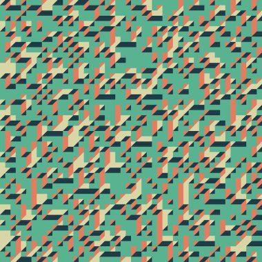 Edward Zajecs 2. Cubo 'nun 1971' deki uygulaması. Esasen 8 taştan oluşan bir Truchet fayans seti ve yerleştirme sanatı illüstrasyonu için kurallar 