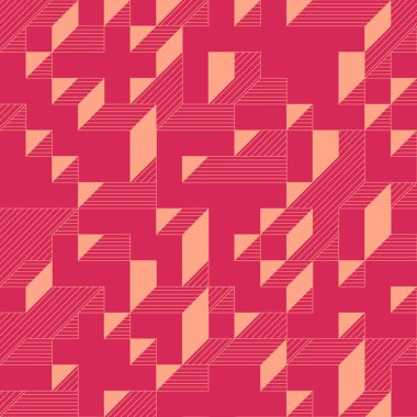 Edward Zajecs 2. Cubo 'nun 1971' deki uygulaması. Esasen 8 taştan oluşan bir Truchet fayans seti ve yerleştirme sanatı illüstrasyonu için kurallar  