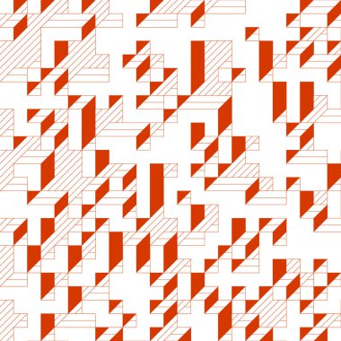 Edward Zajecs 2. Cubo 'nun 1971' deki uygulaması. Esasen 8 taştan oluşan bir Truchet fayans seti ve yerleştirme sanatı illüstrasyonu için kurallar 