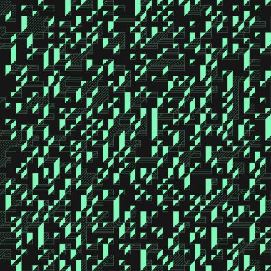 Edward Zajecs 2. Cubo 'nun 1971' deki uygulaması. Esasen 8 taştan oluşan bir Truchet fayans seti ve yerleştirme sanatı illüstrasyonu için kurallar  