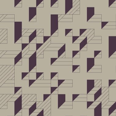 Edward Zajecs 2. Cubo 'nun 1971' deki uygulaması. Esasen 8 taştan oluşan bir Truchet fayans seti ve yerleştirme sanatı illüstrasyonu için kurallar 