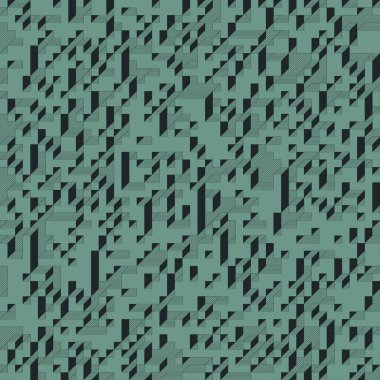 Edward Zajecs 2. Cubo 'nun 1971' deki uygulaması. Esasen 8 taştan oluşan bir Truchet fayans seti ve yerleştirme sanatı illüstrasyonu için kurallar 