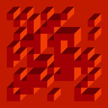 Edward Zajecs 2. Cubo 'nun 1971' deki uygulaması. Esasen 8 taştan oluşan bir Truchet fayans seti ve yerleştirme sanatı illüstrasyonu için kurallar 