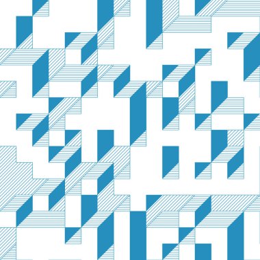 Edward Zajecs 2. Cubo 'nun 1971' deki uygulaması. Esasen 8 taştan oluşan bir Truchet fayans seti ve yerleştirme sanatı illüstrasyonu için kurallar 