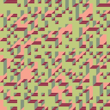 Edward Zajecs 2. Cubo 'nun 1971' deki uygulaması. Esasen 8 taştan oluşan bir Truchet fayans seti ve yerleştirme sanatı illüstrasyonu için kurallar 